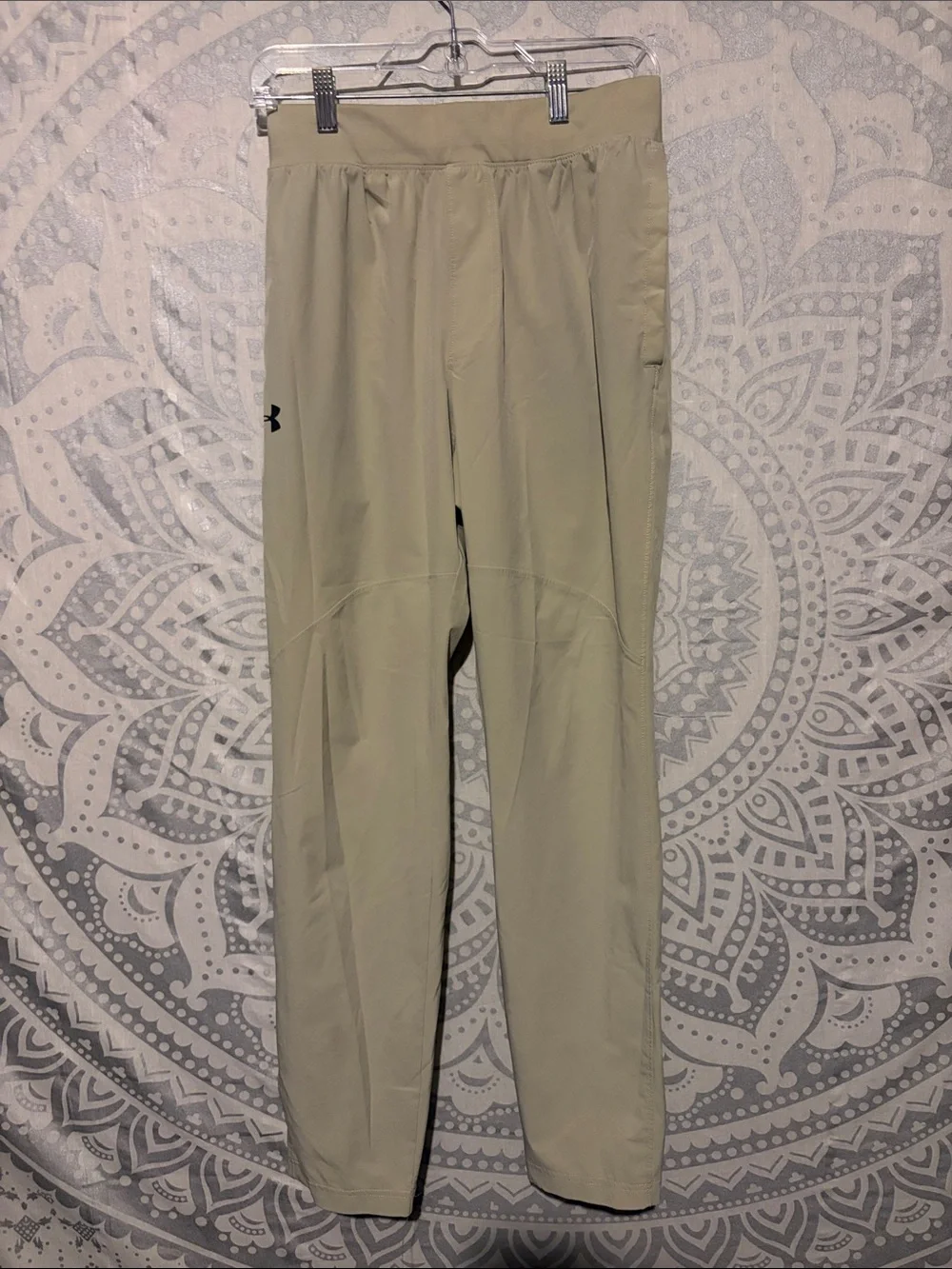 Lightweight Tapered Jogger Active Pants Beige Khaki Small⁠